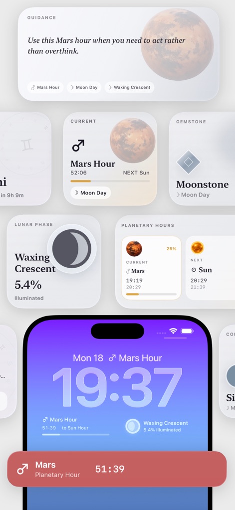 Planetary Hours + Widget - Lifestyle App | MWM