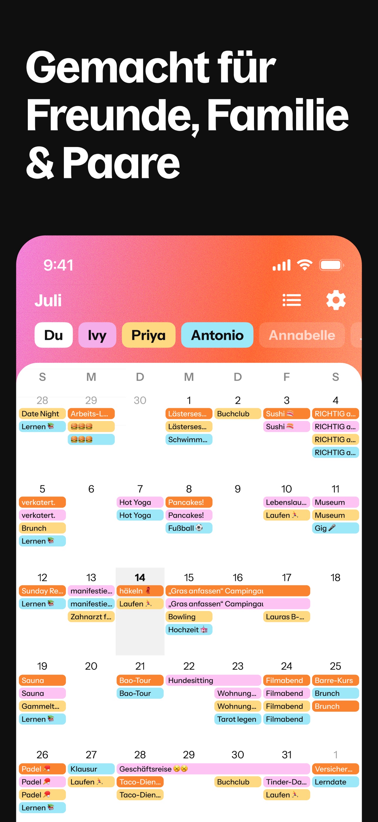 Screenshot 1 of Howbout: shared calendar