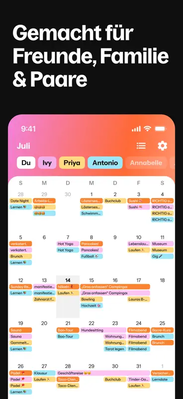 Howbout: shared calendar screenshot 1 of 7