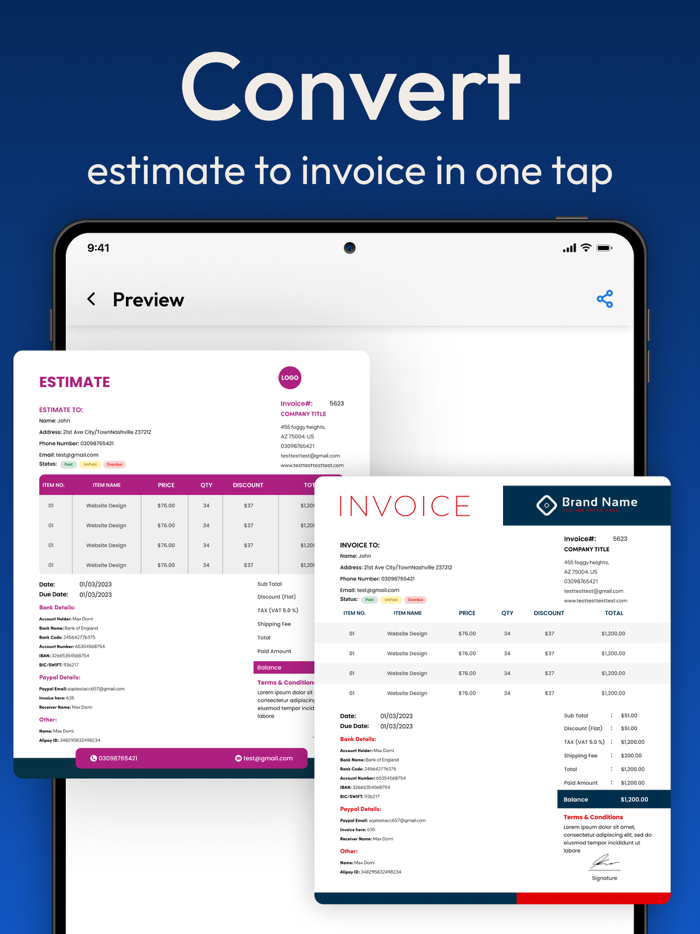 Invoice - Rechnung Schreiben