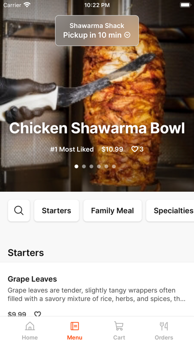 Shawarma Shack To Go iPhone screenshot 2 - Food & Drink app