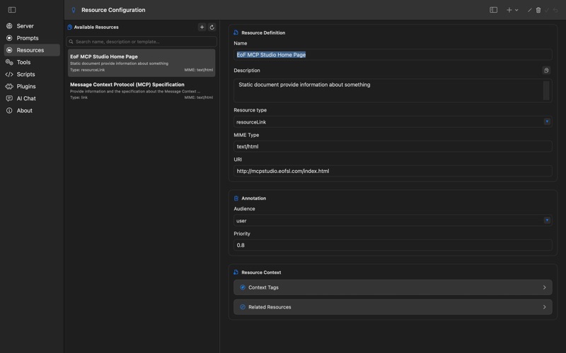 EoF MCP Studio screenshot
