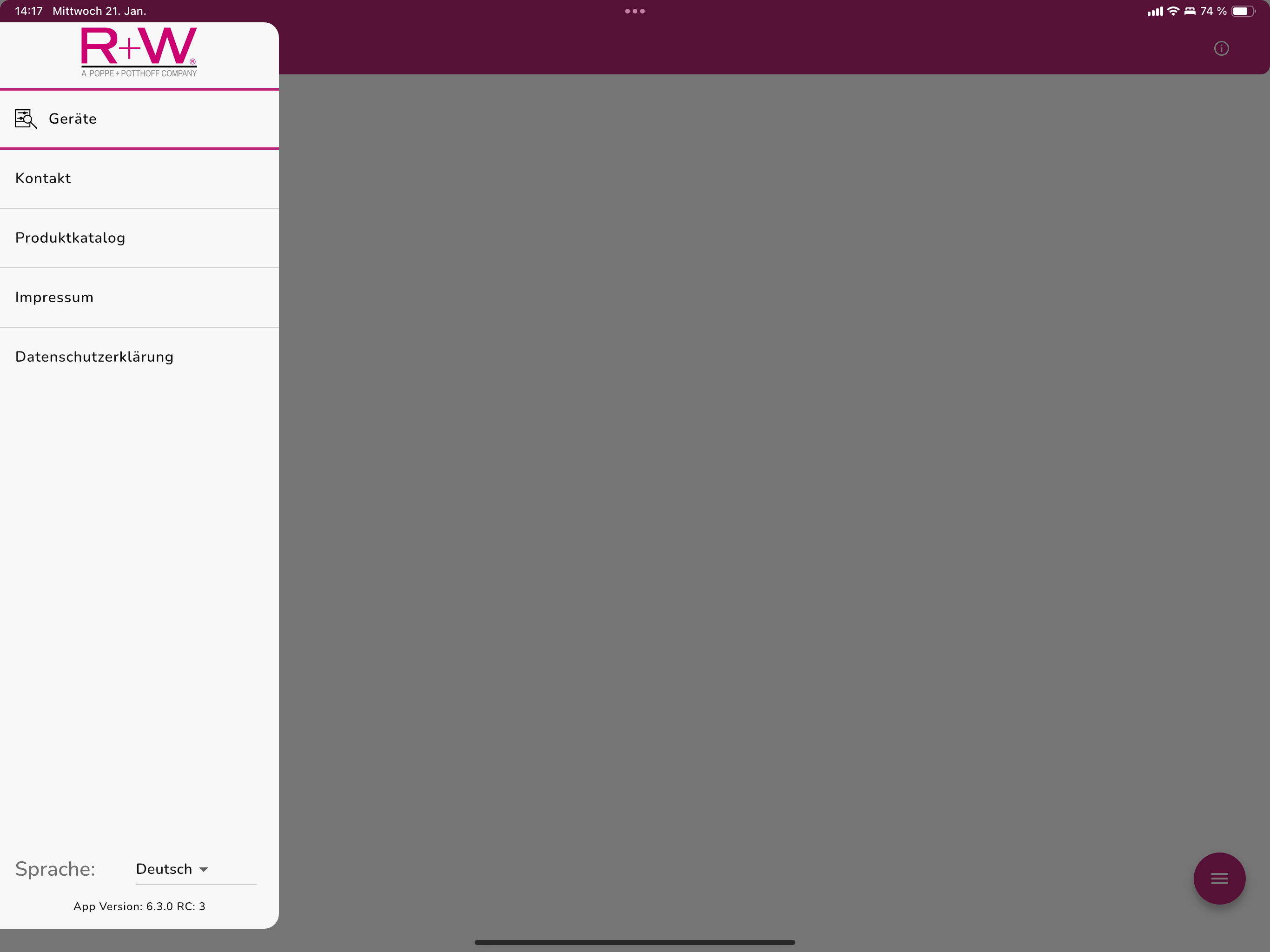 R+W Sensor App