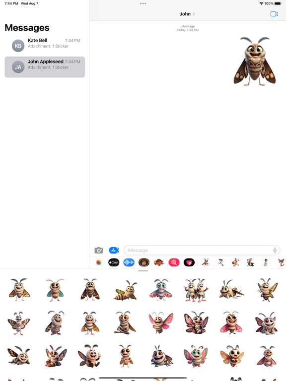 Screenshot #4 pour Happy Moth Stickers