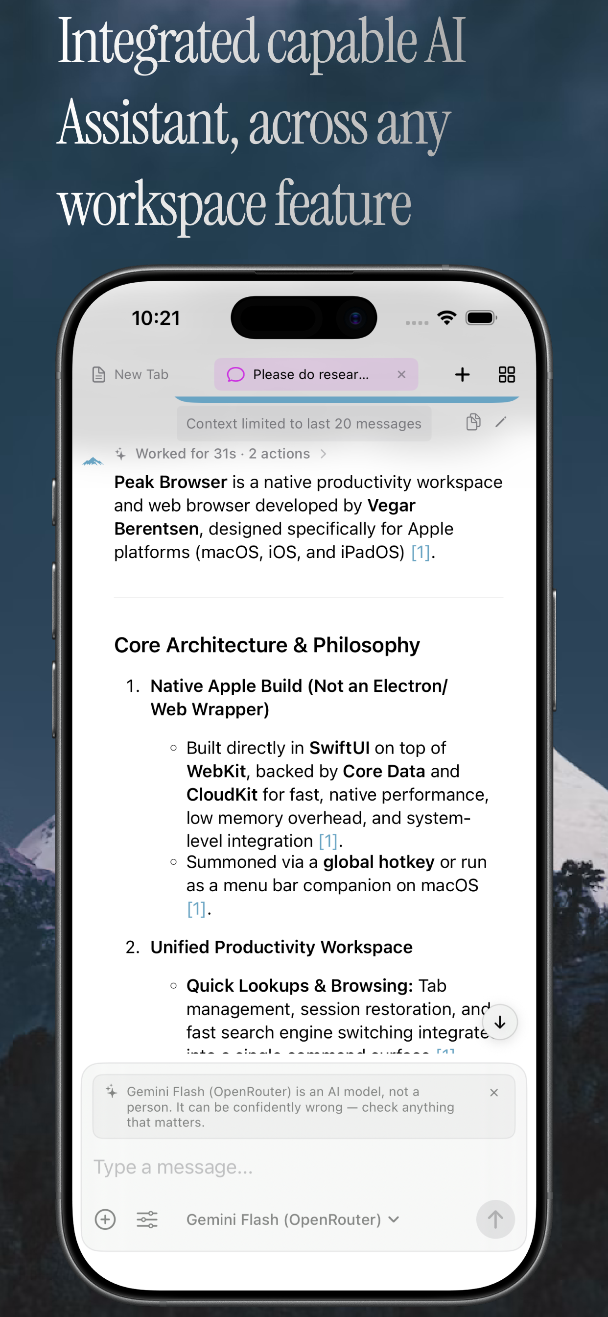 Peak Browser screenshot 4