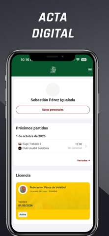 Federación Vasca Voleibol screenshot