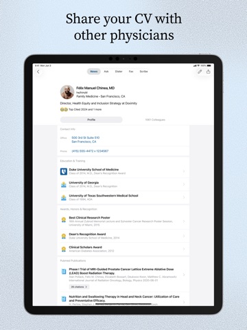 Doximity iPad screenshot