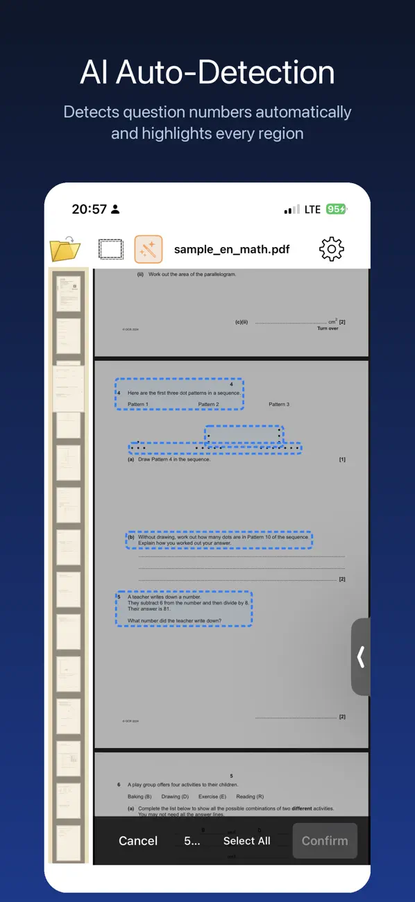 Screenshot #1 pour PDF/HWP - crop question paper
