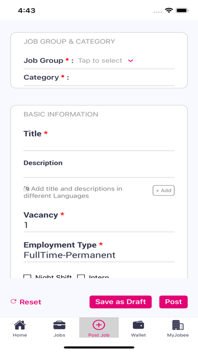 MyJobee Blue/Grey Collar Jobs Screenshot
