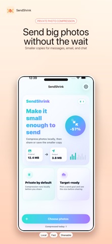 Photo Compress: SendShrink iPhone screenshot