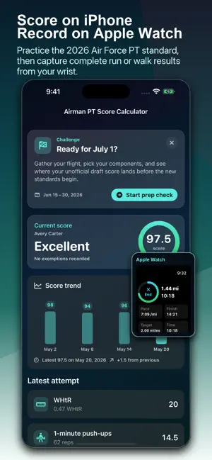 Airman PT Score Calculator screenshot 1