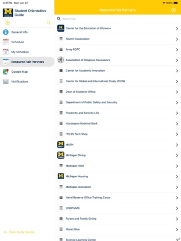 Go Blue Guides iPad screenshot