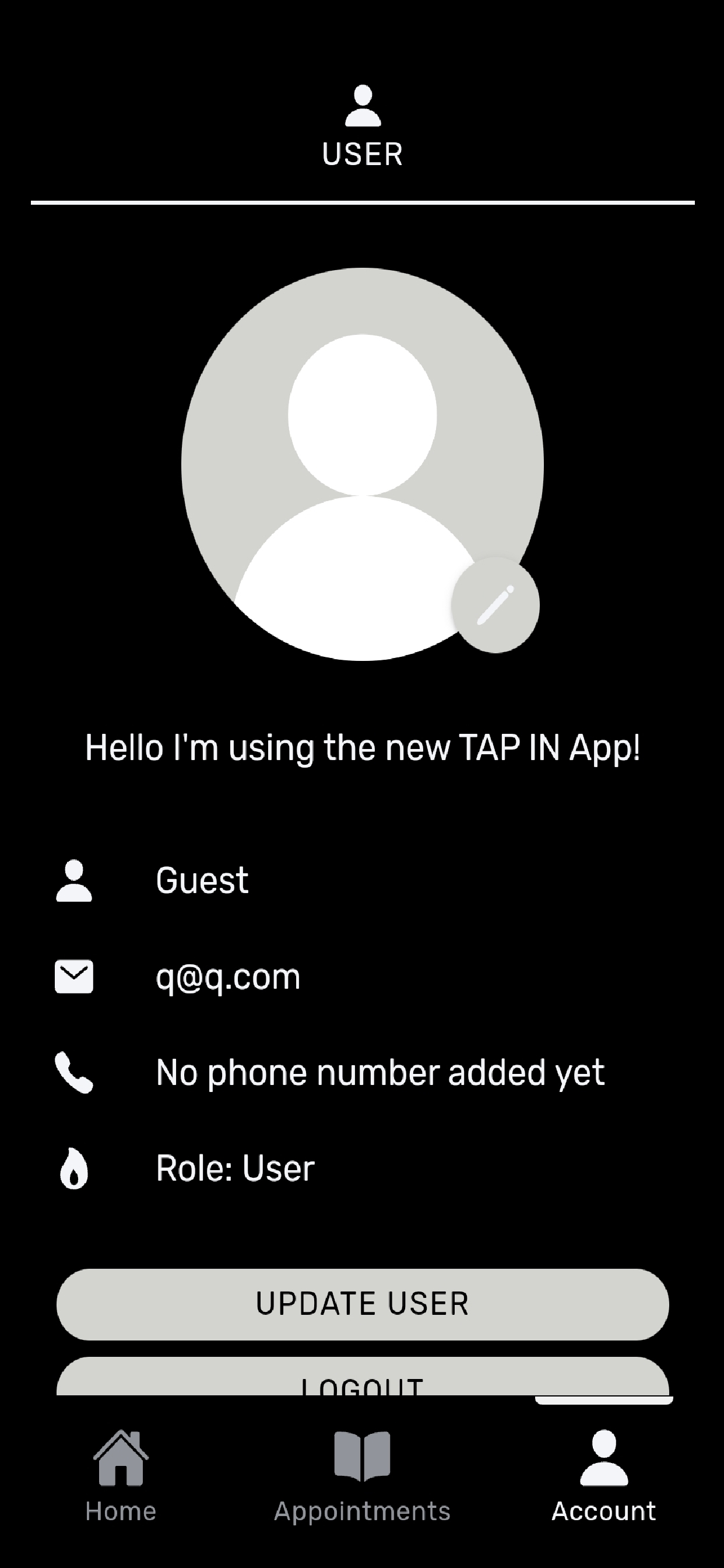 TAP IN: APP