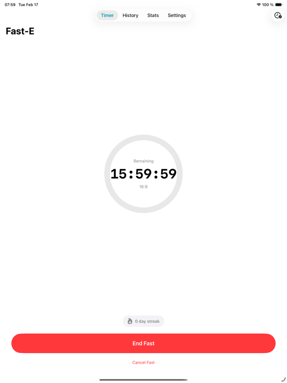 Fast-E - Intermittent Fasting iPad screenshot