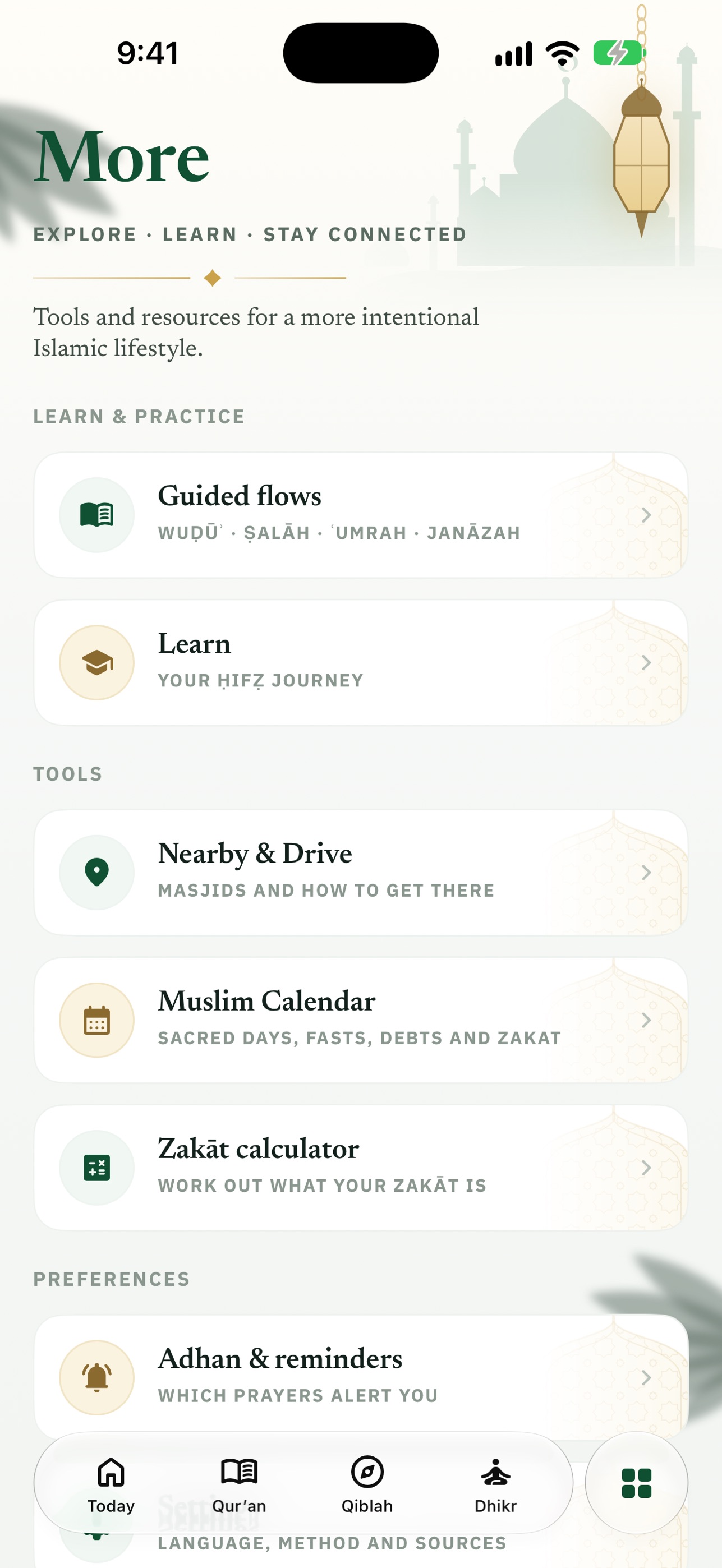Screenshot 1 of Sakinah: Quran, Adhkar & Dua