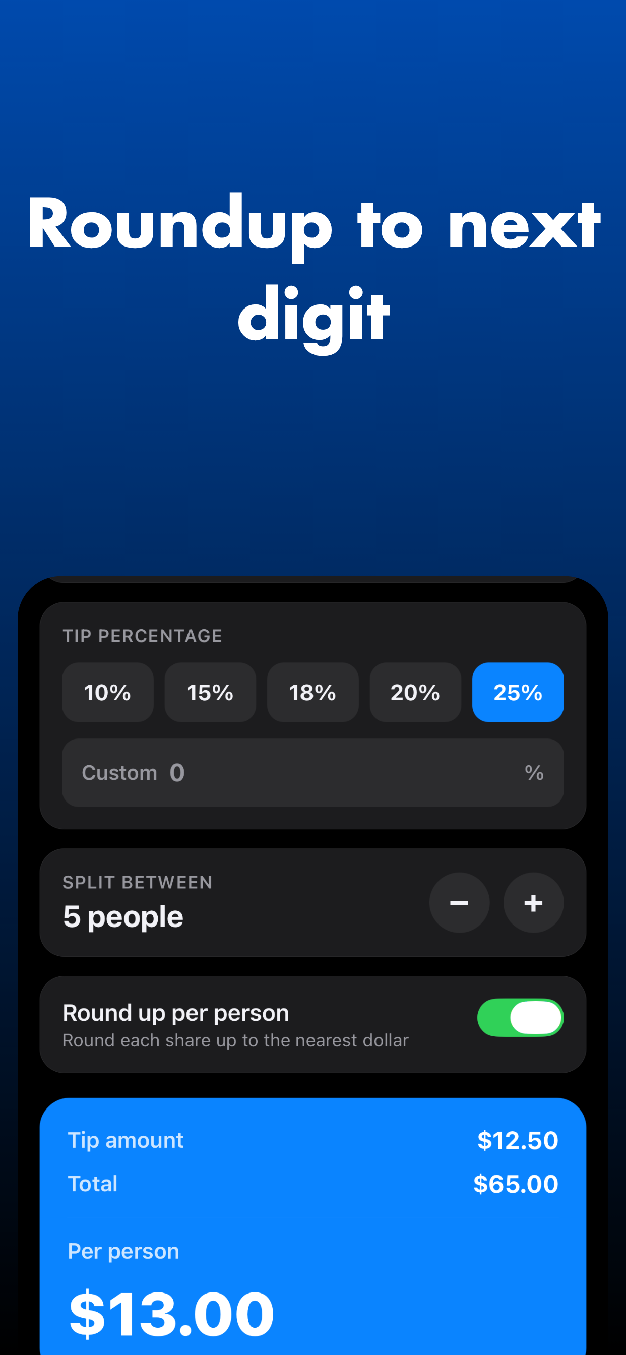 Tip Splitter: Bill & Tip screenshot 2