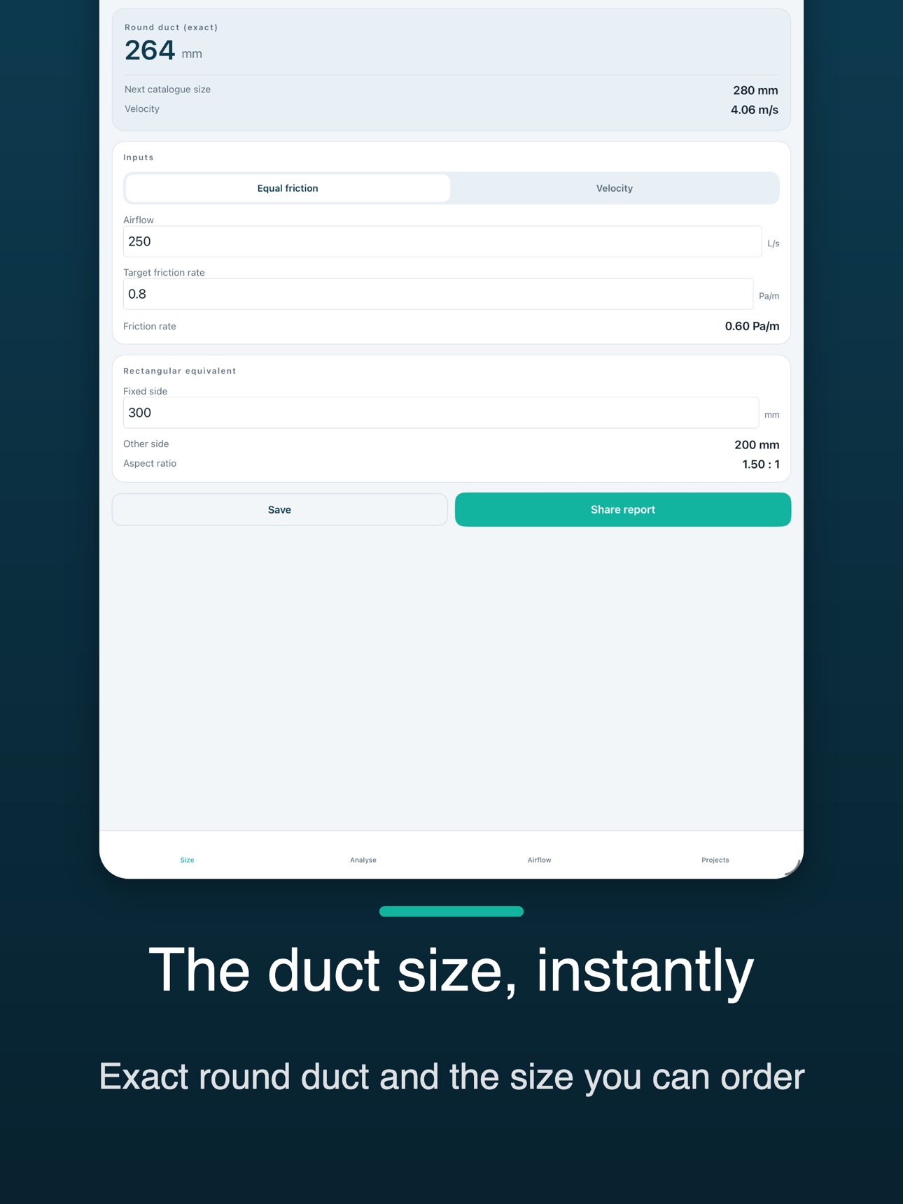 Screenshot 8 of Ductwise: Duct Calculator