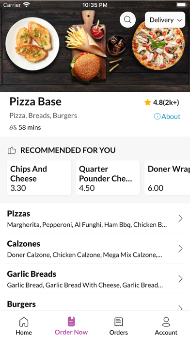 Pizza Base Camberley Court Screenshot