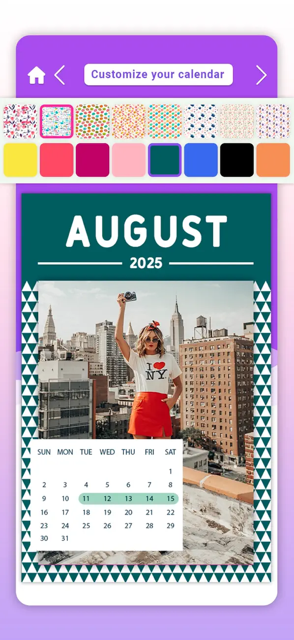 Screenshot #3 pour Calendar Maker – cadres photo