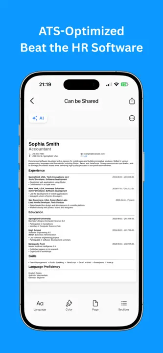 Resume AI - CV Maker & Builder: Screenshot 4 von 5