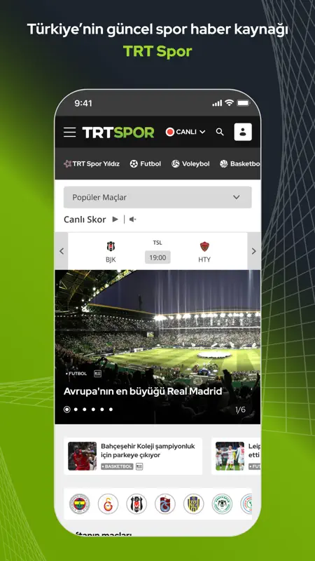 TRT Spor – Canlı Maç ve Haber screenshot 1 of 8