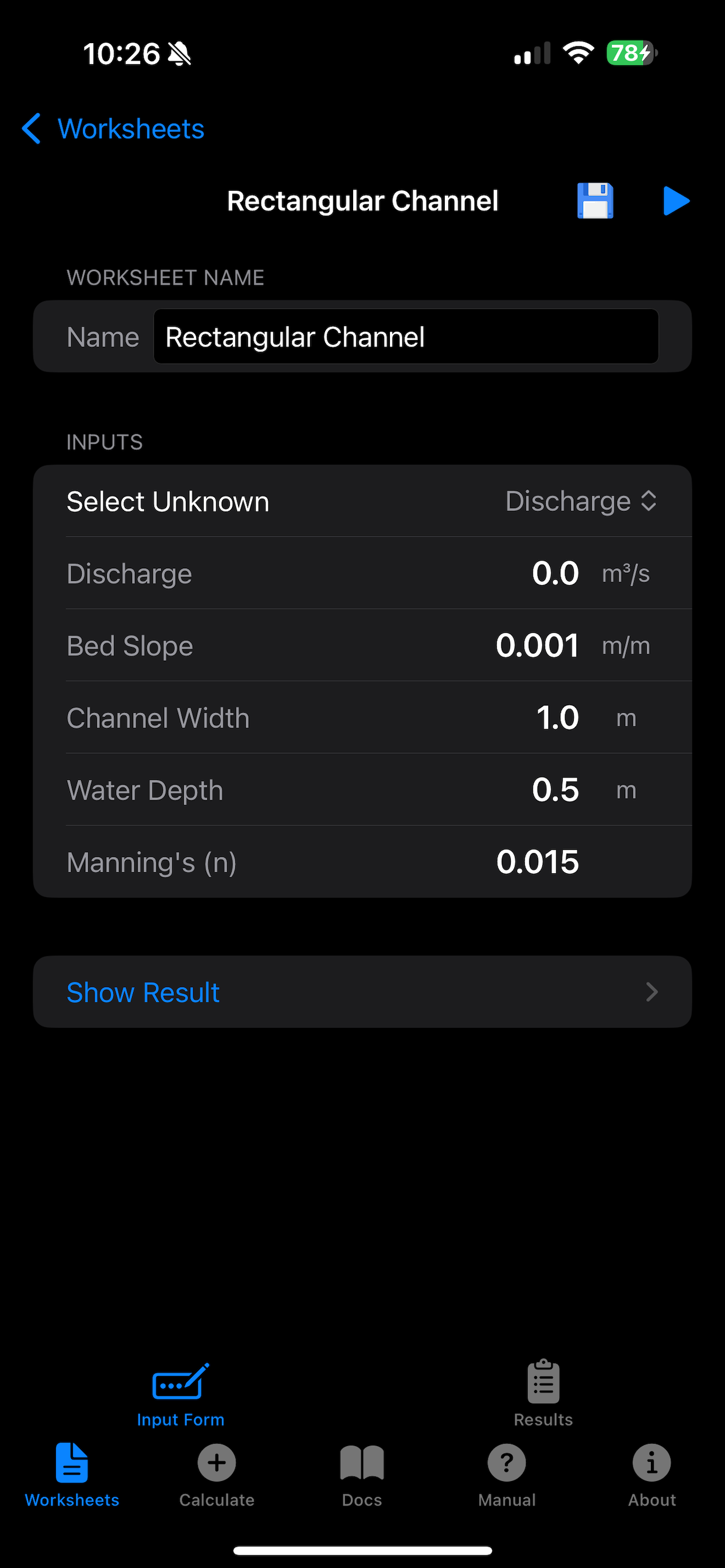 Open Channel Flow Lite