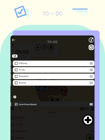 E:Roomy -Pomodoro,Todo,Routine iPad screenshot