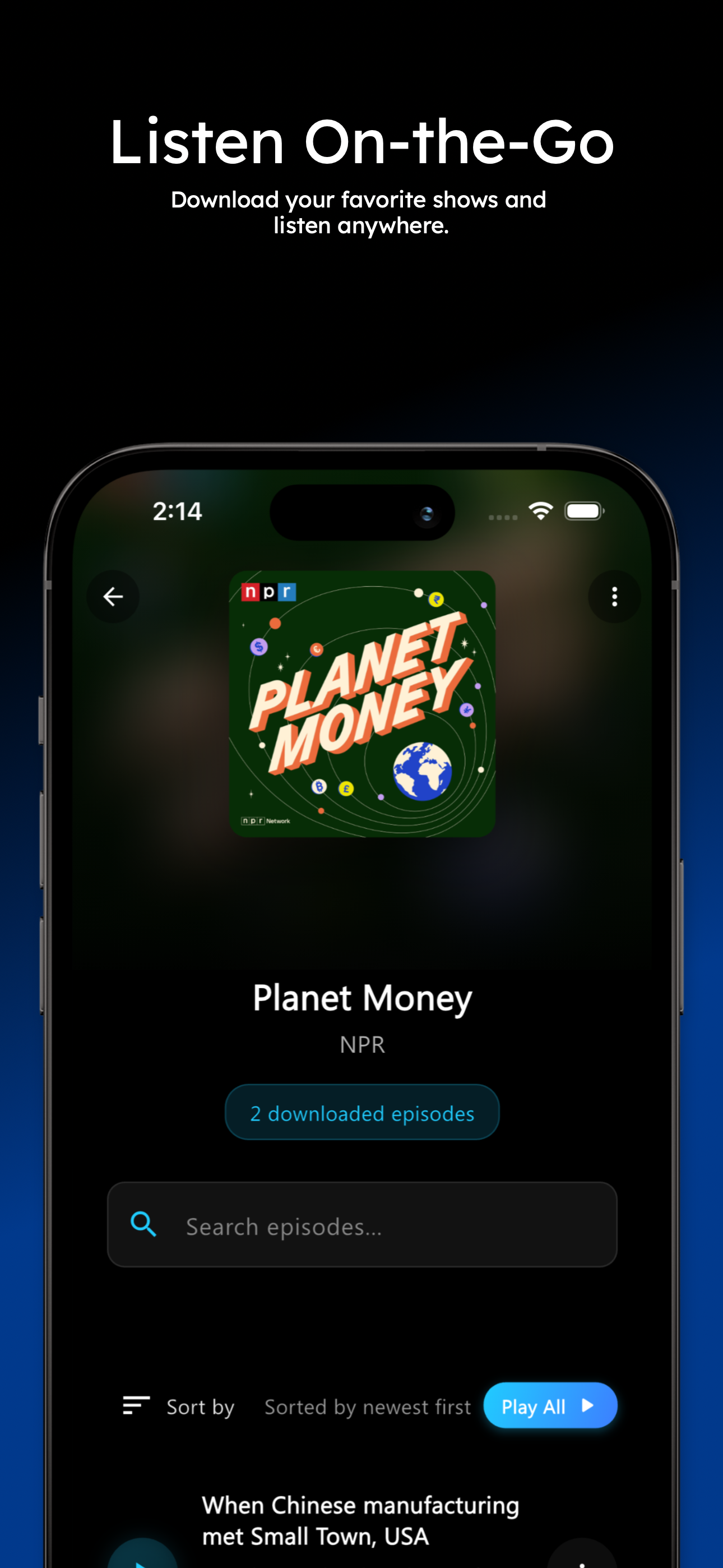 Podcast Player - Auditory screenshot 6