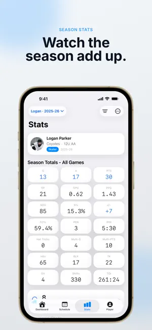 My Player Page: Hockey Stats screenshot 4