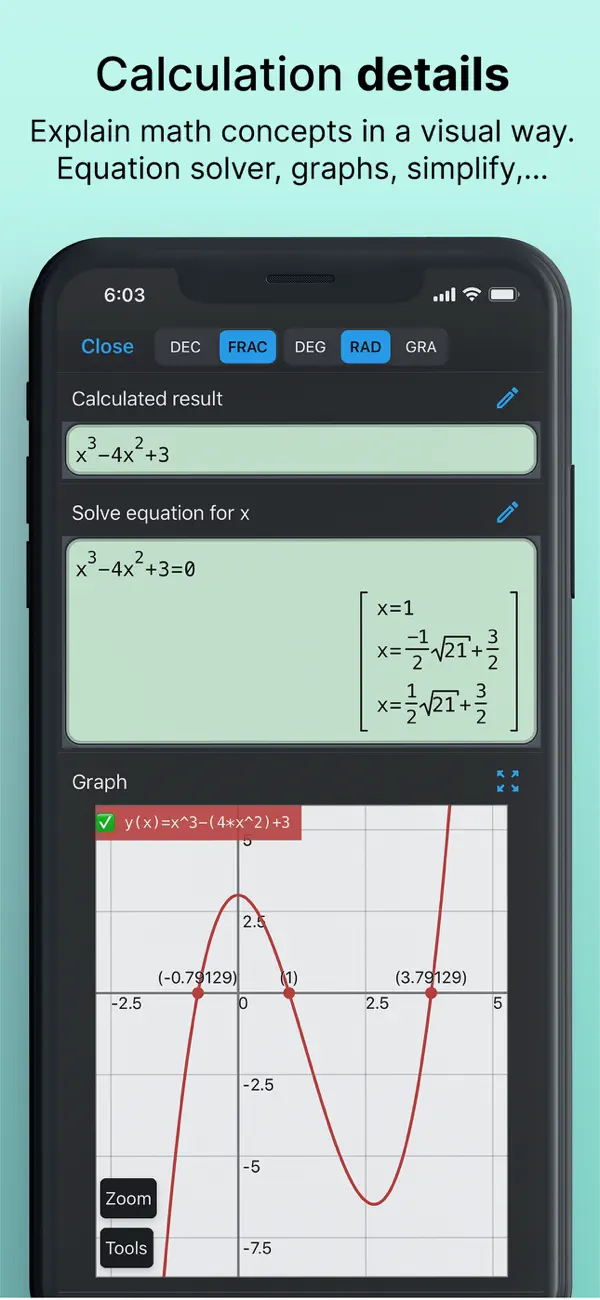 #5. Ncalc - Graphing Calculator 84 (iOS) By: Tran Duy