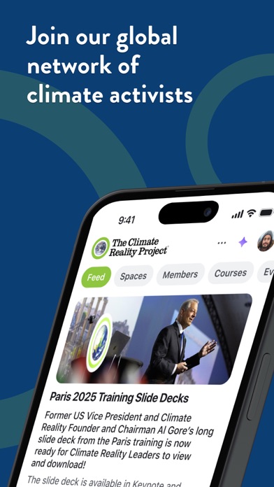 Climate Reality Hub iPhone screenshot 1 - Social Networking app