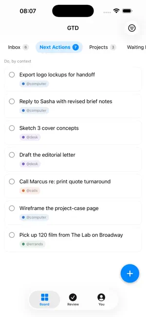 GTD Brain screenshot 2