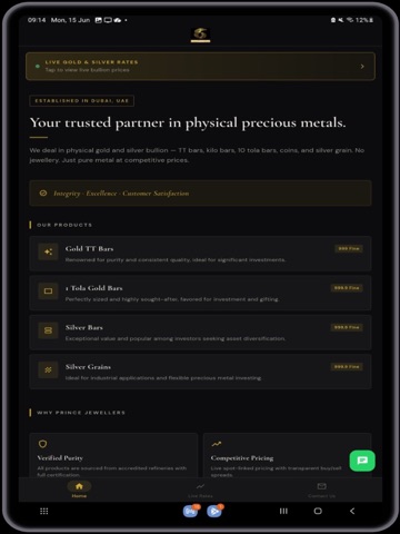 Prince Jewellers LLC iPad screenshot