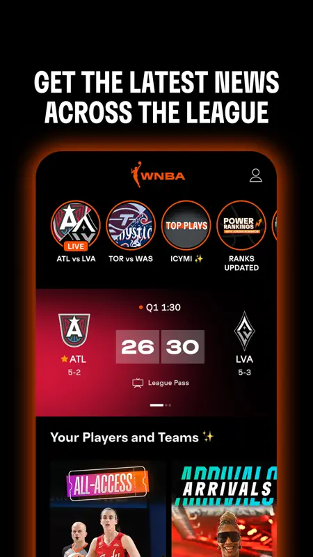 WNBA: Live Games & Scores screenshot 8 of 8