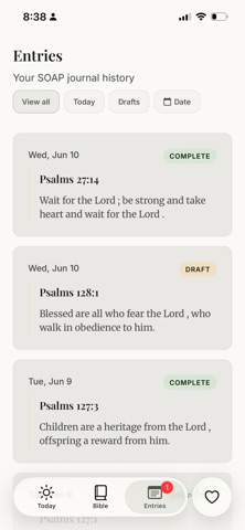 SOAPaDay | Daily Bible Journal iPhone screenshot