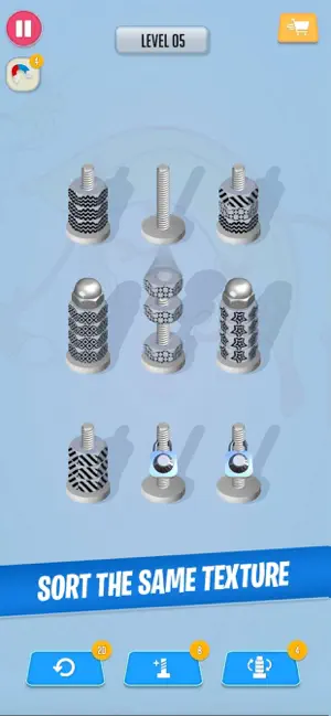 Nut Color & Texture Sort screenshot 2