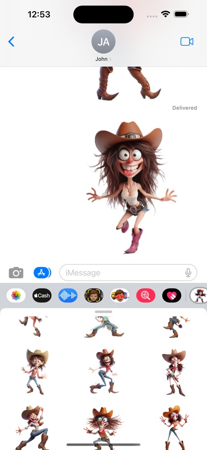 Crazy Cowgirl Stickers