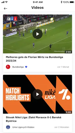 Screenshot von OneFootball - Fußball News auf dem iPhone 7