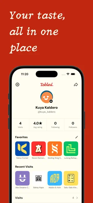 Tabled - Restaurant Diary iPhone screenshot 5