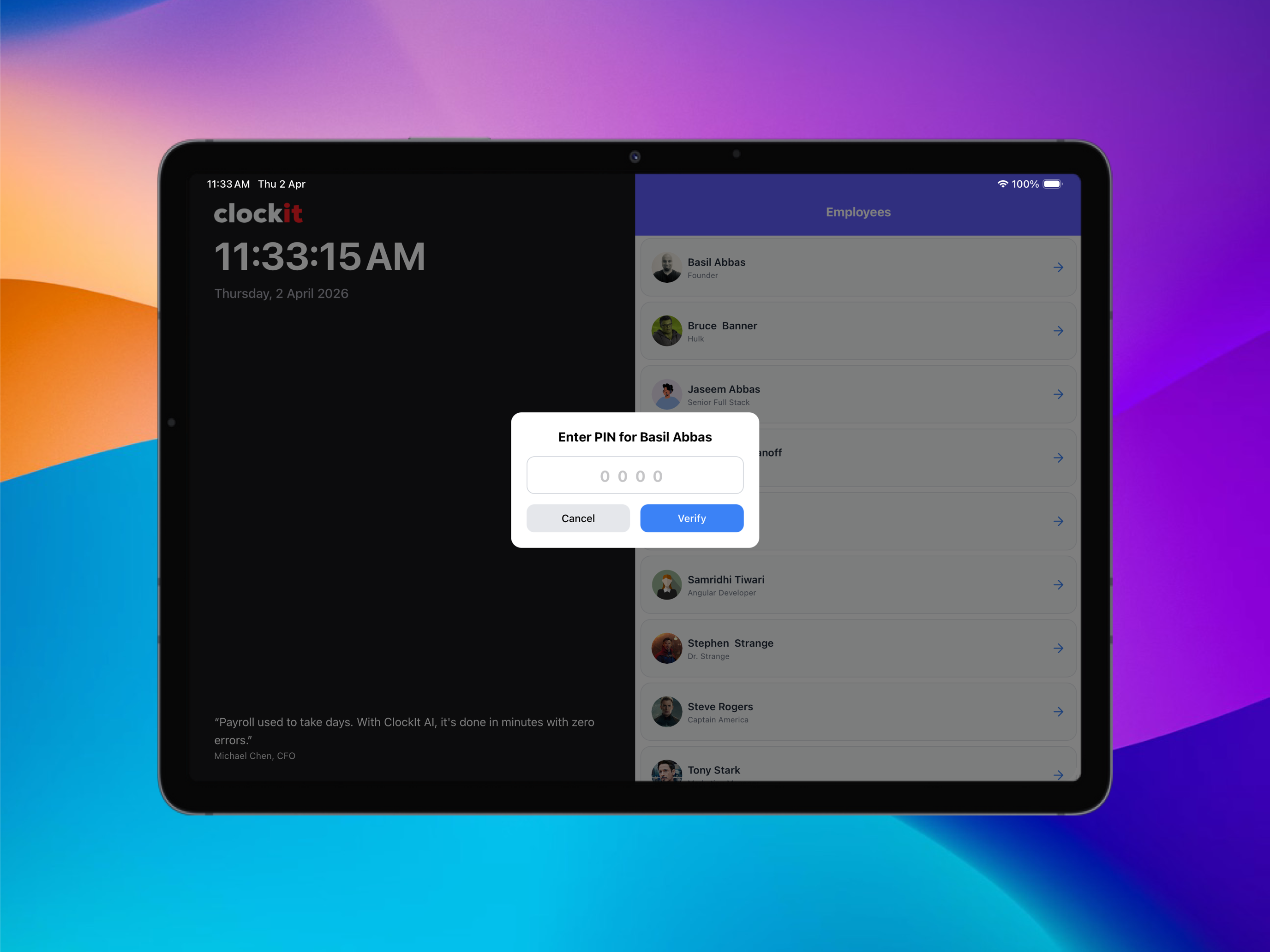 ClockIt Kiosk Plus