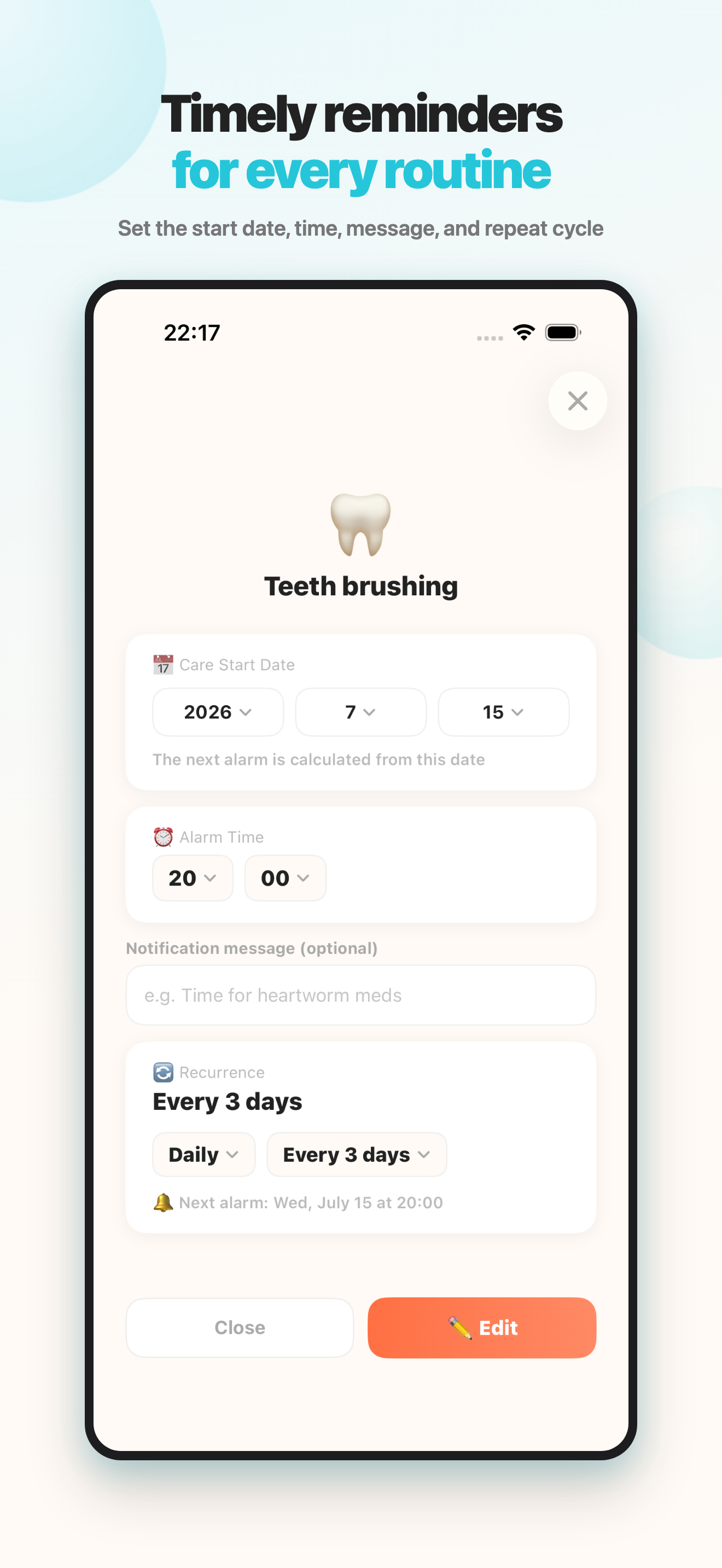 RINGRING - Pet Care Reminders screenshot 2