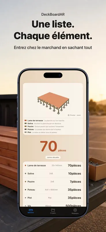 Calculateur Ossature Terrasse screenshot 8 of 10