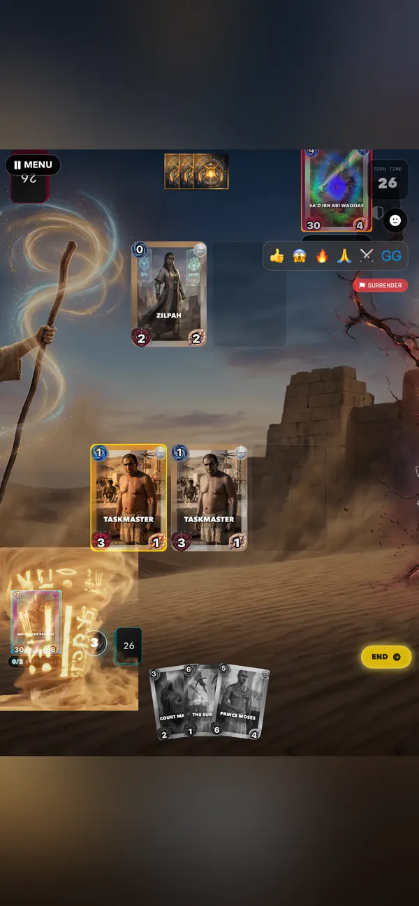 Clash of Ages: Strategy TCG iPhone and iPad interface for Draft a 30-card deck. Conquer the timeline, from the official App Store gallery
