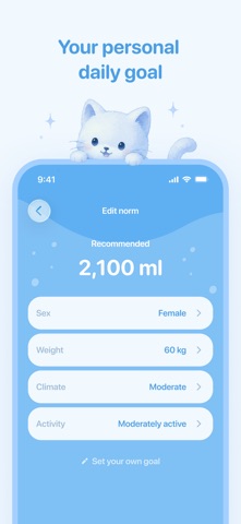 Water Tracker: MiauWater screenshot 8