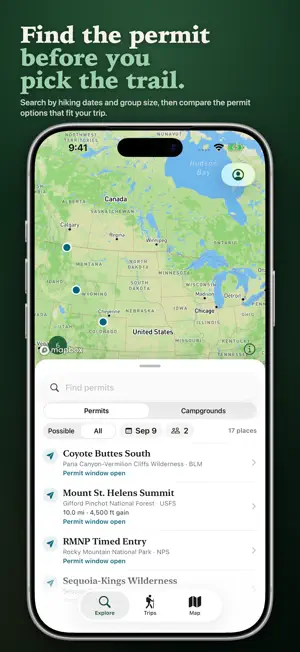 Trail Scout: Hiking Permits screenshot 1
