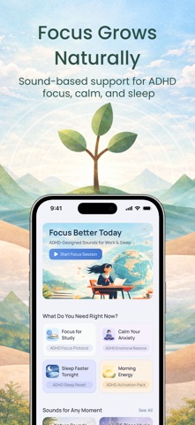 Focus Music & White Noise ADHD iPhone screenshot