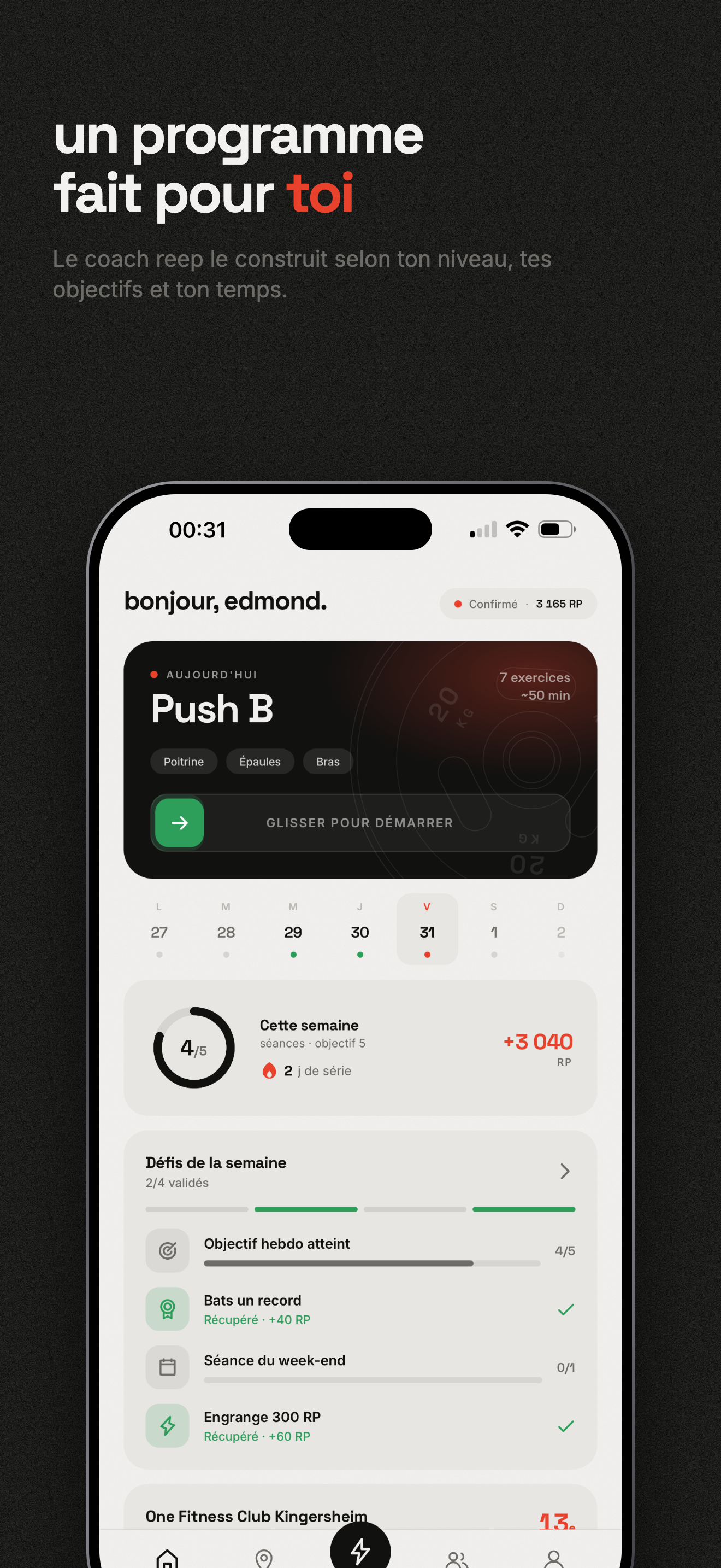 Reep — Carnet d'entraînement screenshot 2