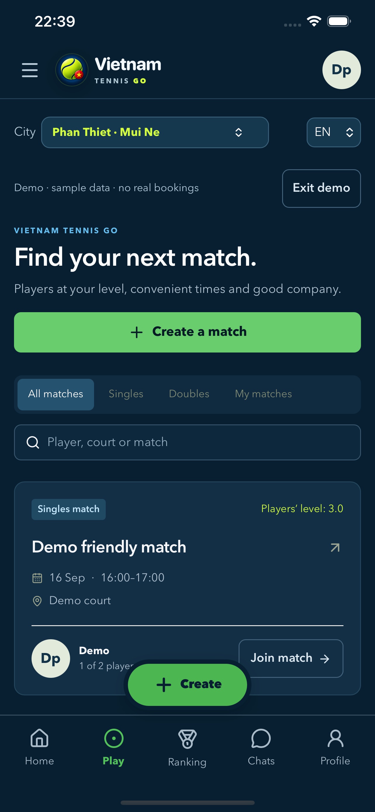 Screenshot 3 of Vietnam Tennis Go