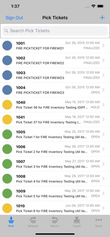 Perform 26.0 Inventory iPhone screenshot