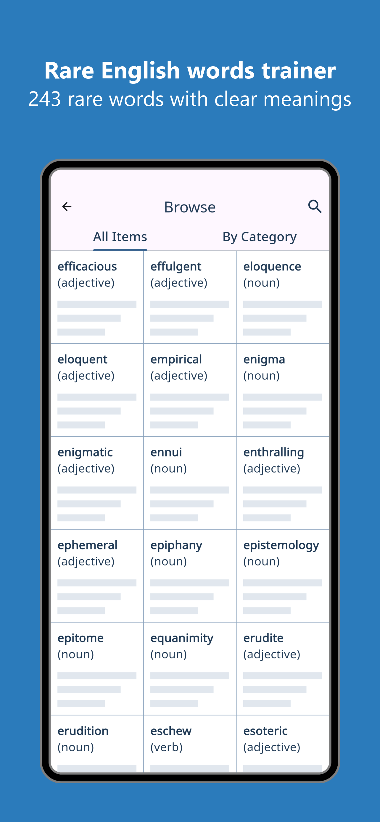 Rare English Words Trainer